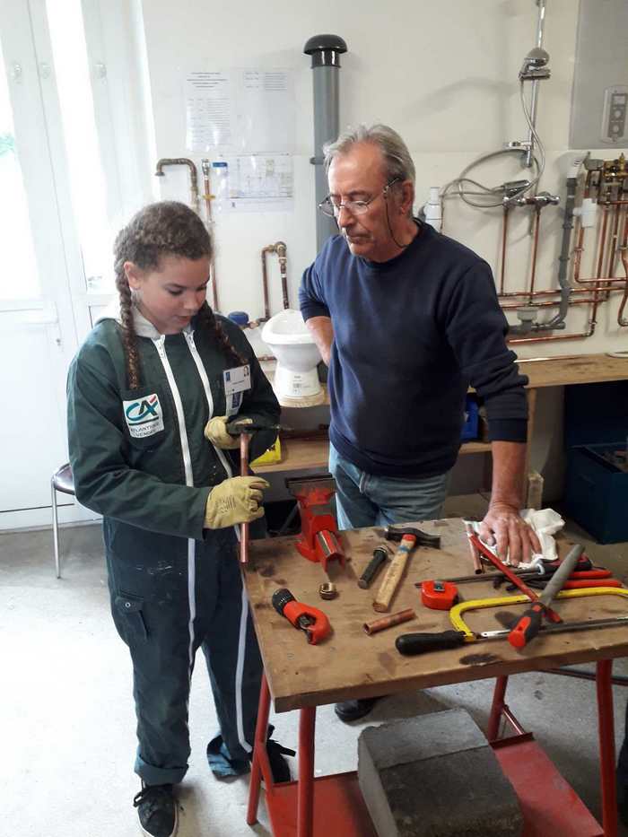 Amélie et Luc atelier plomberie