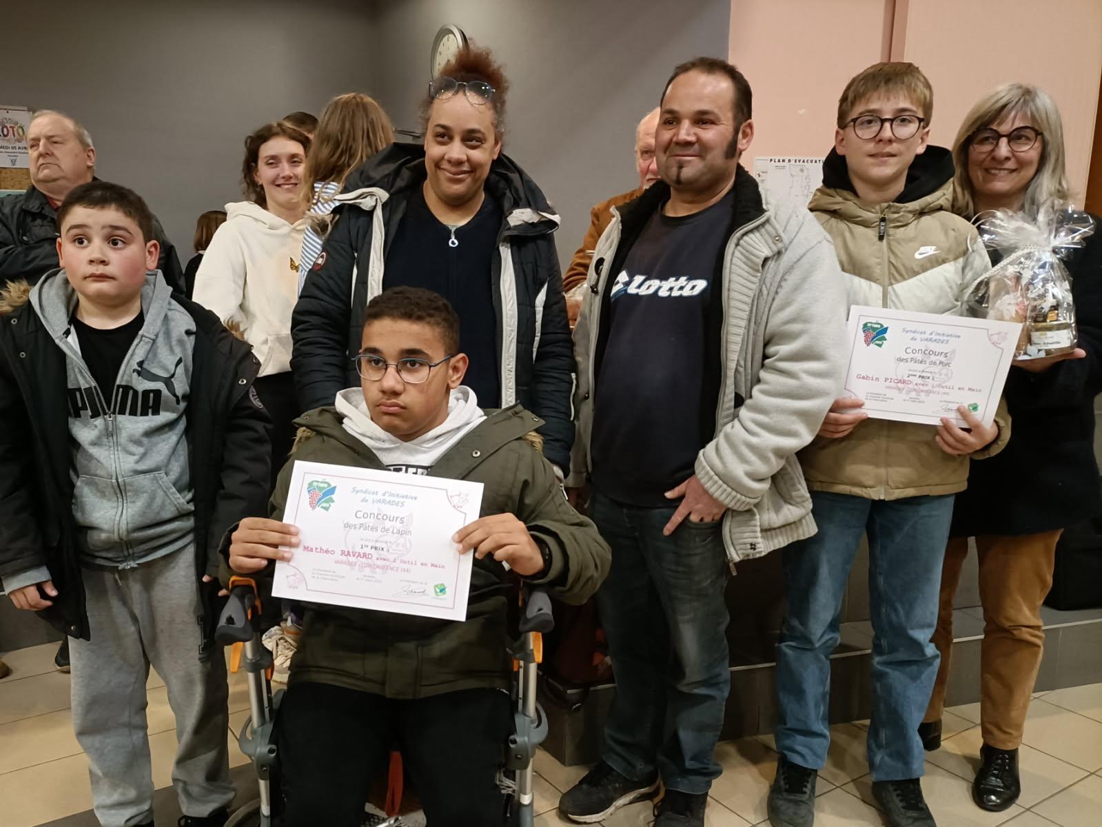 Remise des prix pâtés amateurs.