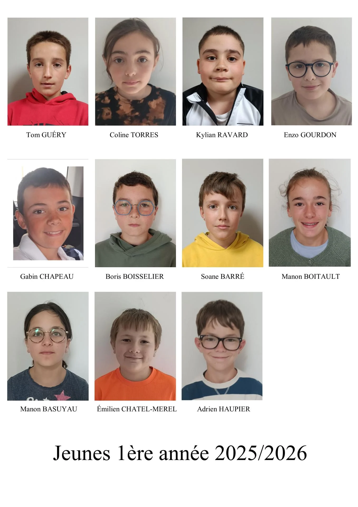 Les jeunes 1ère année