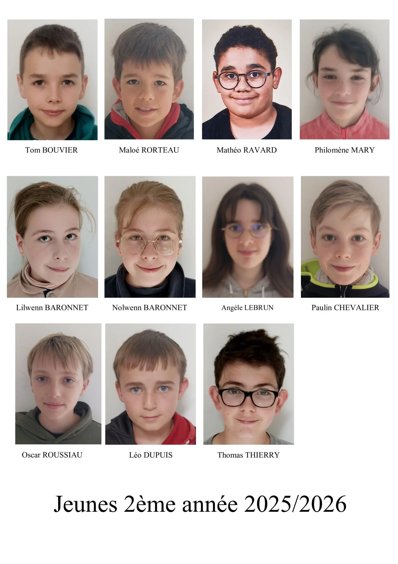 Les jeunes 2 ème année
