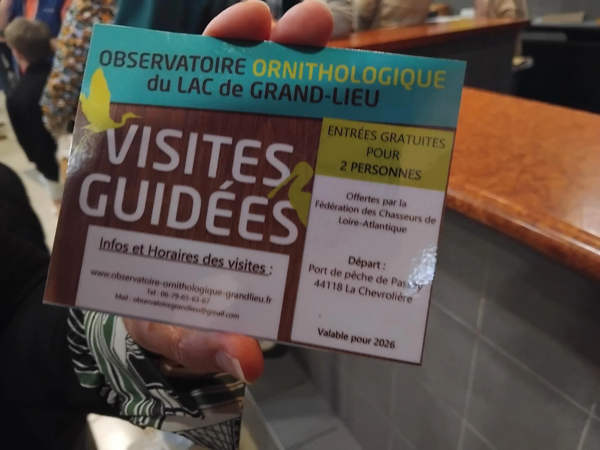 Les entrées à l'observatoire ornithologique du Lac de Grand-Lieu.